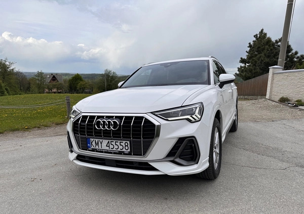 Audi Q3 cena 143000 przebieg: 18542, rok produkcji 2021 z Myślenice małe 781